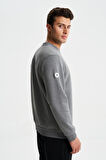Arma Erkek Regular Fit 3 İplik Şardonlu Yandan Tek Fermuar Cepli Bisiklet Yaka Sweatshirt 