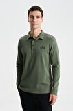 Arma Erkek Slim Fit Çıt Çıt Düğmeli Polo Yaka İnterlok Sweatshirt 
