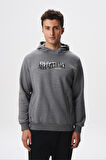 Arma Erkek Regular Fit Yazı Baskılı Dikişli Kanguru Cepli Sweatshirt K28254627001 