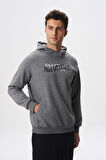 Arma Erkek Regular Fit Yazı Baskılı Dikişli Kanguru Cepli Sweatshirt K28254627001 