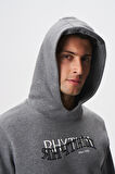 Arma Erkek Regular Fit Yazı Baskılı Dikişli Kanguru Cepli Sweatshirt K28254627001 