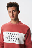 Arma Erkek Regular Fit Yazılı Şardonlu 3 İplik Bisiklet Yaka Sweatshirt 