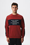 Arma Erkek Regular Fit Yazılı Şardonlu 3 İplik Bisiklet Yaka Sweatshirt K28124602601 