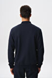 Arma Erkek Slim Fit Scuba Su Geçirmeyen Kumaş Basic Kol Cepli Tam Fermuar Kolej Yaka Sweatshirt K28324988301 