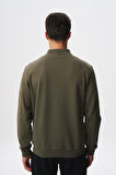 Arma Erkek Slim Fit Scuba Su Geçirmeyen Kumaş Basic Kol Cepli Tam Fermuar Kolej Yaka Sweatshirt K28324988301 