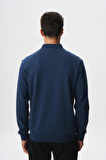 Arma Erkek Slim Fit Scuba Su Geçirmeyen Kumaş Basic Kol Cepli Tam Fermuar Kolej Yaka Sweatshirt K28324988301 