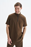 Arma Erkek Regular Fit Basic % 100 Pamuk Süprem Dik Yaka Fermuarlı Tişört Y29344449302 