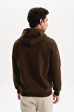 Arma Erkek Kapüşonlu Kanguru Cepli 3 İplik Baskılı Şardonlu Regular Fit Sweatshirt K30254628702 