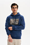 Arma Erkek Kapüşonlu Kanguru Cepli 3 İplik Baskılı Şardonlu Regular Fit Sweatshirt K30254628702 