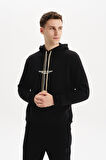 Arma Erkek Kapüşonlu Sweatshirt – Örme 3 İplik Şardonlu, Yazı Baskılı,Cepsiz,Sade ve Şık, Regular Fit K30254628802 