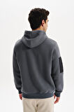 Arma Erkek Regular Fit 3 İplik Şardonlu Kanguru Cepli Kapüşonlu Sweatshirt – Pamuk Polyester Karışımı – K30254629202 