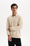Arma Erkek Regular Fit Selanik Kumaş Düğmeli Polo Yaka Sweatshirt – Pamuk Polyester Karışımlı K30564699202 