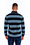 Arma Erkek Örme Ribanalı Regular Fit Çizgili Polo Yaka Sweatshirt %95 Pamuk %5 Elastane K30554952902 