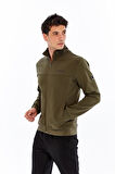 Arma Erkek Slim Fit Örme Interlok Basic Tam Fermuar Dik Yaka Sweatshirt – %80 Pamuk %14 Polyester %6 Elastan K30324989902 