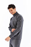 Arma Erkek Slim Fit Örme Interlok Basic Tam Fermuar Dik Yaka Sweatshirt – %80 Pamuk %14 Polyester %6 Elastan K30324989902 