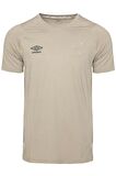 Umbro Erkek Gri Bej T-Shirt Tf-0167 Kısa Kol Spor Tişört Tf-0167