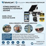 VSTARCAM BG621SR 3 Kameralı 6MP Güneş Panelli Sim Kartlı 4G Solar Kamera Beyaz