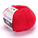 YarnArt Jeans El Örgü İpliği - 26 Açık Kırmızı