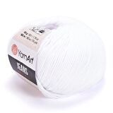 YarnArt Jeans El Örgü İpliği - 62 Beyaz