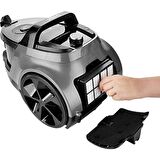 STİLEVS MAXTRON TOZ TORBASIZ ELEKTRİKLİ SÜPÜRGE 800W-GRİ-SİYAH