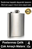 Limited Edition Sızdırmaz Paslanmaz Çelik 4 Oz Sıvı İçecek Kamp Cep Su Matarası Dayanıklı