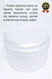 Premium Plastik Büyük Boy Hijyenik Gece Plak Protez Diş Taşıma Koruma Saklama Kutusu Kabı 1 Adet