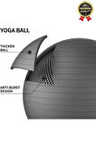 Premium Mini Gymball 20cm Jimnastik Denge Fitness Spor Şişirme Pompası Hediyeli Mavi Pilates Topu