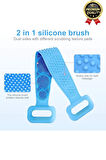 Yıkanabilir Back Scrubber Masaj Etkili Silikon Çift Taraf Duş Lifi Banyo Sırt Kesesi Büyük Boy 70cm