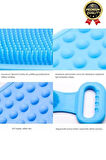 Yıkanabilir Back Scrubber Masaj Etkili Silikon Çift Taraf Duş Lifi Banyo Sırt Kesesi Büyük Boy 70cm