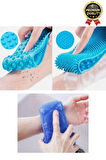 Yıkanabilir Back Scrubber Masaj Etkili Silikon Çift Taraf Duş Lifi Banyo Sırt Kesesi Büyük Boy 70cm