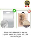 Çok Amaçlı Dayanıklı Kaymaz Yüzey Paslanmaz Çelik Mutfak Sebze Meyve Et Doğrama Lüks Kesme Tahtası