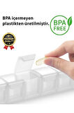 Dayanıklı Düzenleyici Organizer Abs Plastik Şeffaf Haftalık Günlük 7 Bölmeli İlaç Hap Saklama Kutusu