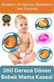 Özel Seri Kolay Temizlenir Dayanıklı Bpa İçermez 360 Derece Dönen Dökülmeyen Bebek Mama Kasesi