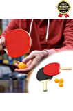 Özel Seri Yüksek Kaliteli Eğlence Oyun Renkli 2 Adet Raket 3 Pinpon Topu Masa Tenisi Raket Seti