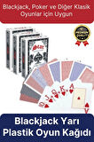 Premium Seri Eğlence Estetik Baskı Yarı Plastik Poker Texas Holden Casino 21 Blackjack Oyun Kartları