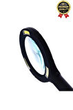 Özel Üretim Konforlu Plastik Pilli Gün Işığı Smd Led Işıklı El Büyüteç Okuma Yazma Mercek 24 cm