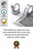 1 Adet Ekstra Güçlü Dayanıklı Su Geçirmez Sızdırmaz Yalıtım İzolasyon Gri Tamir Bandı 10 Mt 48 Mm