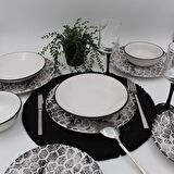 Snake 18 Parça Yemek Takımı Siyah