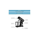 LORENZO LRZ 1038 SİYAH MASTER PLUS STAND MİKSER HAMUR YOĞURMA