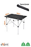 Exent 2 adet Rejisör ve 50x70 Kamp Masası SET-Lacivert--Kamp, Piknik masa sandalye seti 2+1