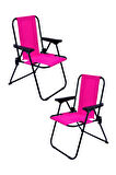 EXENT 2 Adet 2-6 Yaş LÜX Çocuk Piknik Sandalyesi-Mini Kamp Sandalyesi-Pembe