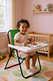 EXENT 2–6 Yaş, Katlanabilir Çocuk Sandalyesi ve Masası Tak-Çıkar Masa-YEŞİL