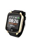 Tsmart Twatch Suya Dayanıklı Akıllı Yetişkin Alzheimer GPS Takip Saati Gold