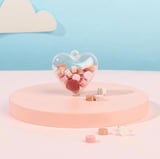 12 Adet 6,5cm Plastik Kalp Kutu