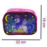 Gen-Of 2 Bölmeli Unicorn İlkokul Okul Sırt Çantası Ve Beslenme Çantası Pembe KOD:1308