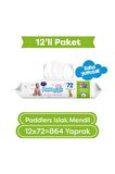 Paddlers Islak Mendil 72 x 12 li Koli(864 Yaprak)