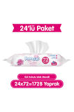 Paddlers Gül Kokulu Islak Mendil 24x72 li Koli (1728 Yaprak)