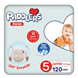 Paddlers Külot Bebek Bezi 5 Numara Junior 120 Adet (11-18 Kg) Ekstra Aylık Paket