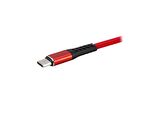 MF Product 0008 2.4A Type-C Hızlı Şarj Kablosu 1 m Kırmızı