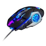 Polosmart PGM03 LED Işıklı Oyuncu Mouse + Mousepad Mavi